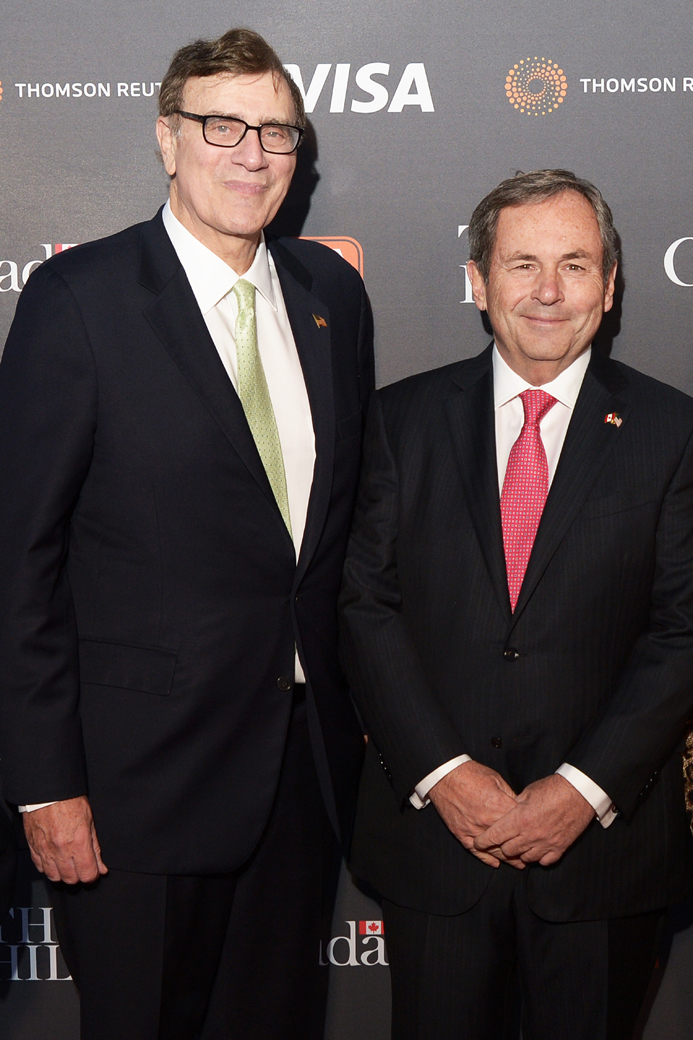 Jimmy Finkelstein, Owner of The Hill, and Ambassador of Canada to the United States David MacNaughton attend The Hill/Extra/Embassy of Canada WHCD pre-party in Washington D.C. on Friday April 29. (Shannon Finney Photography)