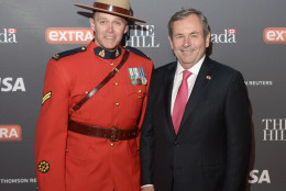 Canadian Mountie John Fitzgerald stands with Ambassador of Canada to the United States David MacNaughton at The Hill/Extra/Embassy of Canada WHCD pre-party in Washington D.C. on Friday April 29. (Shannon Finney Photography)