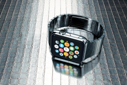 An Apple Watch smartwatch, taken on March 4, 2015. (Photo by Joby Sessions/T3 Magazine via Getty Images)