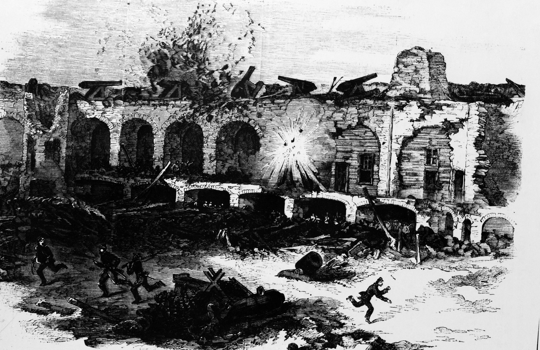 This is Fort Sumter, S.C., after bombardment from Morris Island, April 1861. (AP Photo)