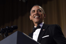 President Barack Obama speaks at the annual White House Correspondents' Association dinner at the Washington Hilton in Washington, Saturday, April 30, 2016. (AP Photo/Susan Walsh)