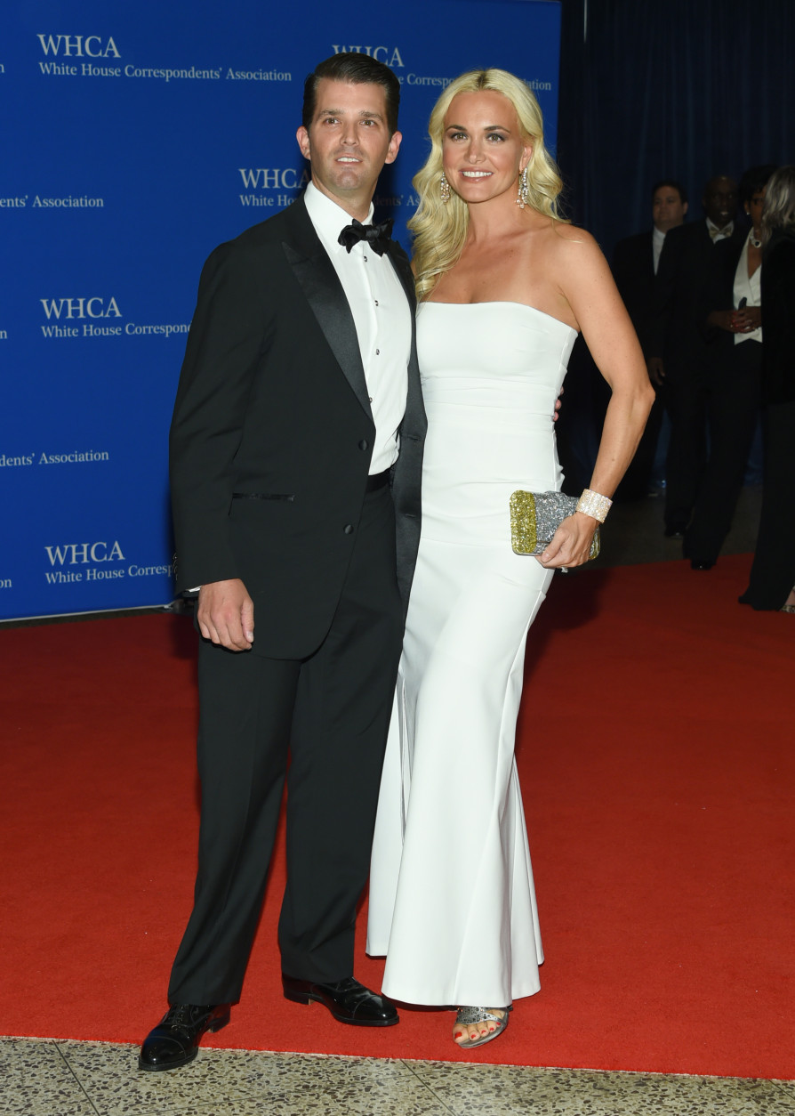 Donald Trump Jr., and Vanessa Trump arrive at the White House Correspondents' Association Dinner at the Washington Hilton Hotel on Saturday, April 30, 2016, in Washington. (Photo by Evan Agostini/Invision/AP)