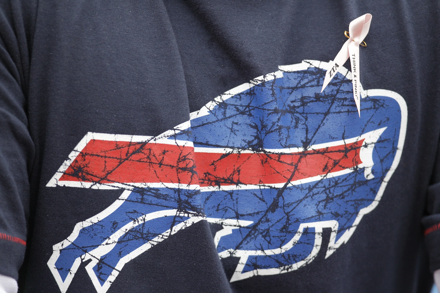 A Buffalo Bills logo is shown before the NFL football game against the New York Jets in Orchard Park, N.Y., Sunday, Oct. 3, 2010. (AP Photo/ David Duprey)