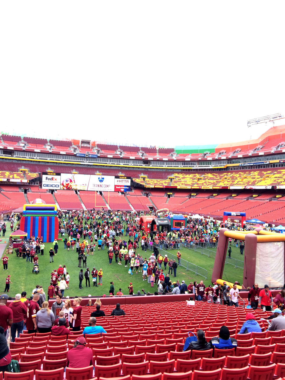 Redskins fans flock to FedExField for the team's Draft Day Party on Saturday, April 30, 2016. (WTOP/Dick Uliano)