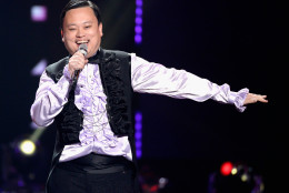 HOLLYWOOD, CALIFORNIA - APRIL 07: Singer William Hung performs onstage during FOX's 'American Idol' Finale For The Farewell Season at Dolby Theatre on April 7, 2016 in Hollywood, California. at Dolby Theatre on April 7, 2016 in Hollywood, California. (Photo by Kevork Djansezian/Getty Images)