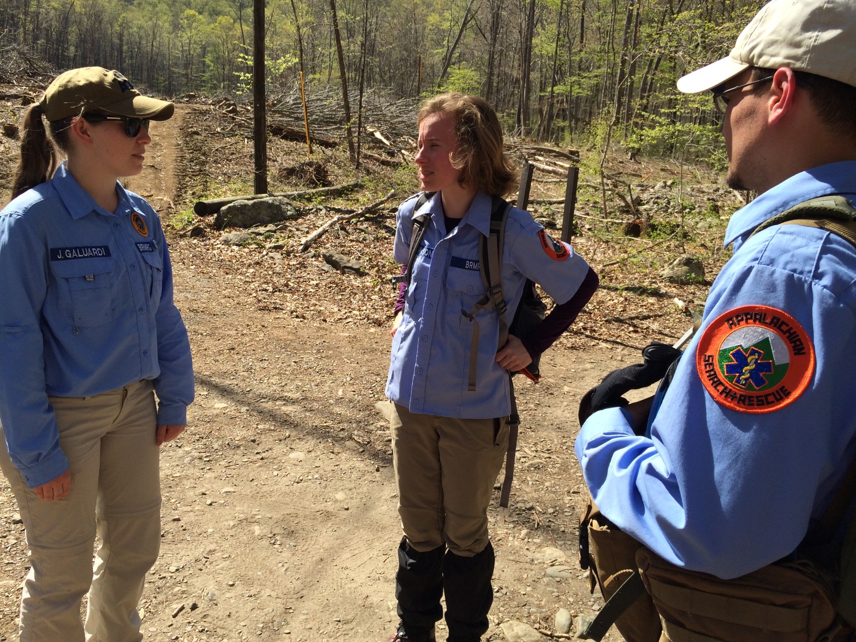 Members of the Appalachian Search & Rescue Team help Virginia State Police looking for 31-year-old Nicole Mittendorff Monday in Shenandoah National Park. (Courtesy Virginia State Police)