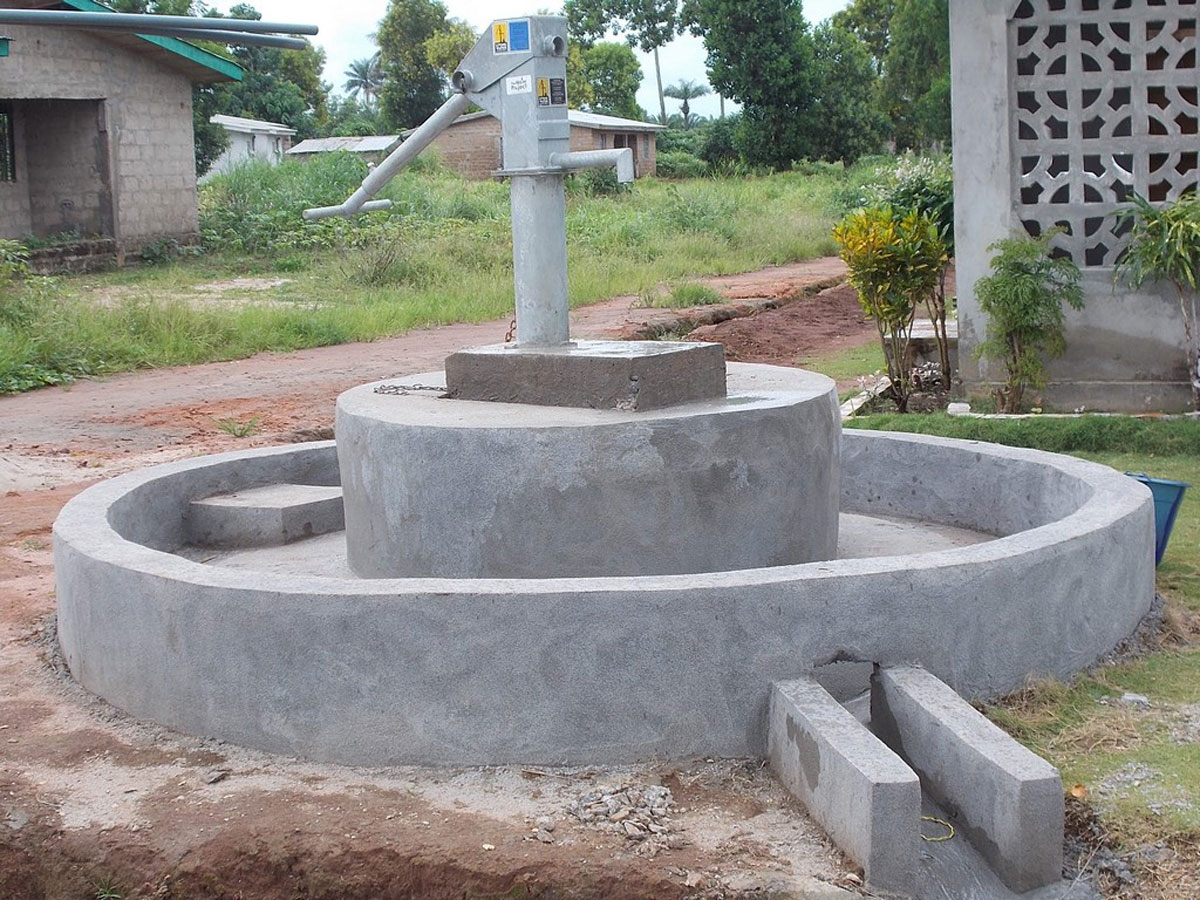 Seth Lewis raised $6,875 to build this well in Thumorso, Sierra Leone that serves a community of 160 people. "It's great to see pictures of people at the well drinking the water," Lewis said. (Photo courtesy of TheWaterProject.org)