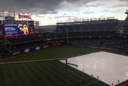 The Nationals 2016 home opener included a rain delay. (WTOP/Samantha Loss)
