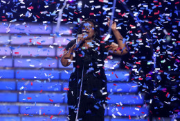 Candice Glover performs on stage after she was announced the winner at the "American Idol" finale at the Nokia Theatre at L.A. Live on Thursday, May 16, 2013, in Los Angeles. (Photo by Matt Sayles/Invision/AP)
