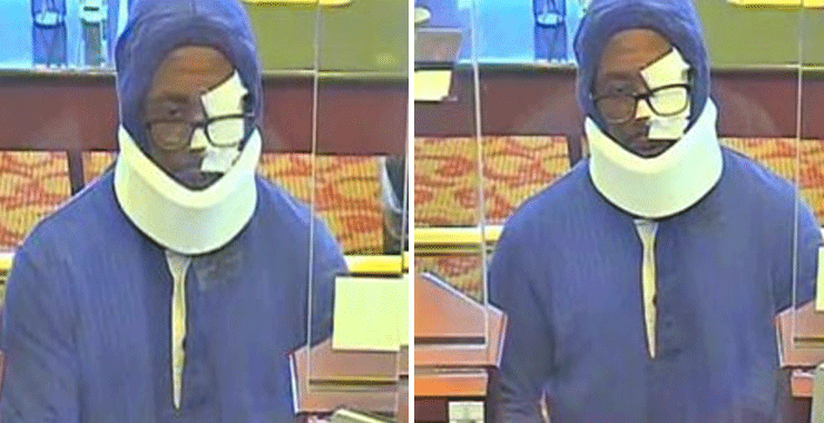FBI seeks heavily bandaged suspect in Md. bank robberies