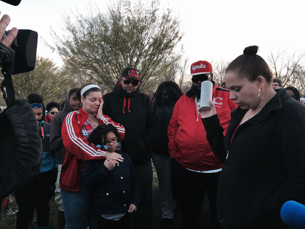 Friends and family of Christina Fisher, 34, gather at a vigil to remember her life. (Courtesy Darcy Spencer/NBC Washington)