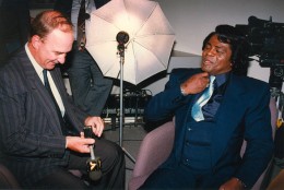 Arch Campbell interviews James Brown. (Courtesy Arch Campbell)