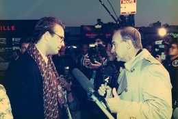 Arch Campbell interviews Kevin Costner. (Courtesy Arch Campbell)