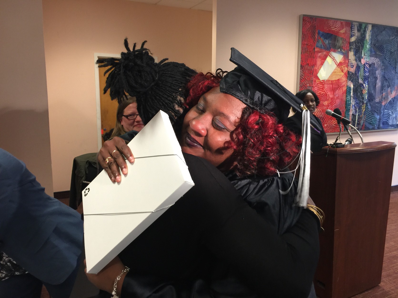 During the long process of undergoing the Family Treatment Court program, Tiffany Martin diligently attended meetings and fulfilled program requirements while homeless. She now lives in an apartment with her two children. (WTOP/Kristi King) 