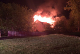 The scene of a house fire in White Oak, Maryland. (Courtesy Montgomery County Fire and Rescue)