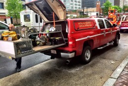 D.C. Fire and EMS supervisors said the problem was limited to smoke from an arcing insulator. (WTOP/Neal Augenstein)