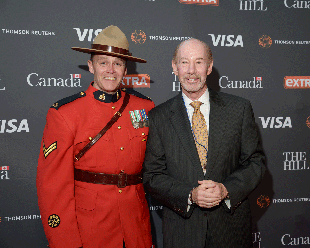 Canadian Mountie John Fitzgerald with ESPN Sportscaster Tony Kornheiser (Shannon Finney)