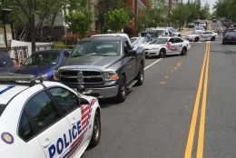 There was a brief chase on foot when the suspects fled the scene. (Photo: WTOP/Kristi King)