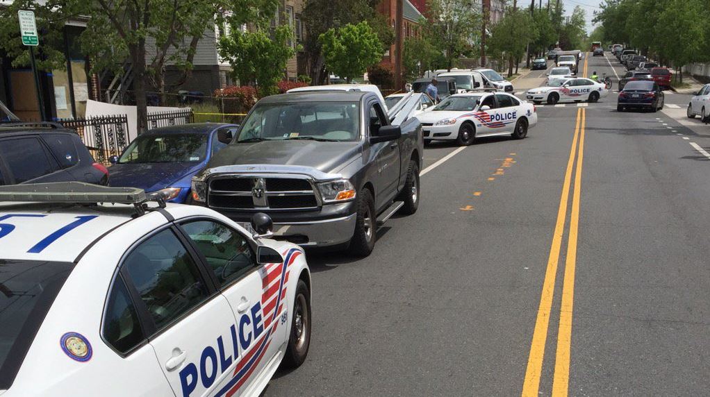 There was a brief chase on foot when the suspects fled the scene. (Photo: WTOP/Kristi King)