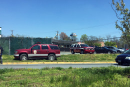 Crews on the scene of a fire at Plato's Diner. (Courtesy Kevin Hannigan)