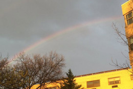 "Where there was smoke, now is a rainbow" (Courtesy @AndrewEMertens)