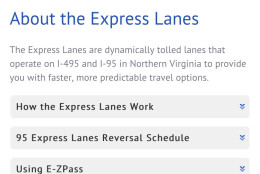 A screenshot of the new Express Lanes app. (WTOP/Max Smith)