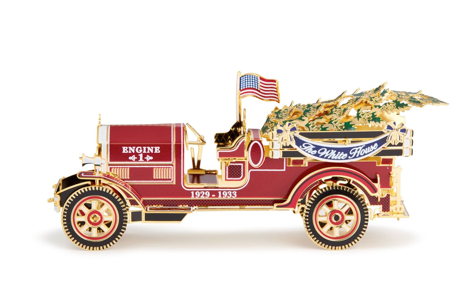 The White House Historical Association released the new 2016 White House Christmas Tree Ornament: a fire truck to commemorate the fire fighters who put out the West Wing Christmas Eve Fire in 1929. (The White House Historical Association)
