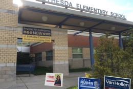 Bethesda Elementary School was a polling place in Montgomery County. (WTOP/Michelle Basch)