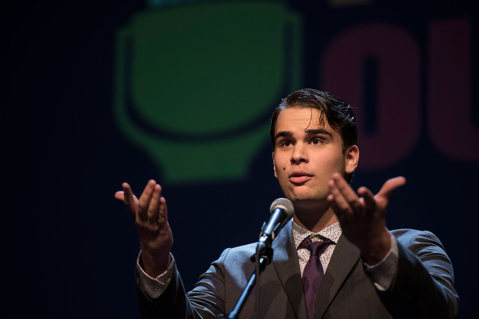 Third place winner: Nicholas Amador of Honolulu, Hawaii during his performance. (National Endowment for the Arts/James Kegley)