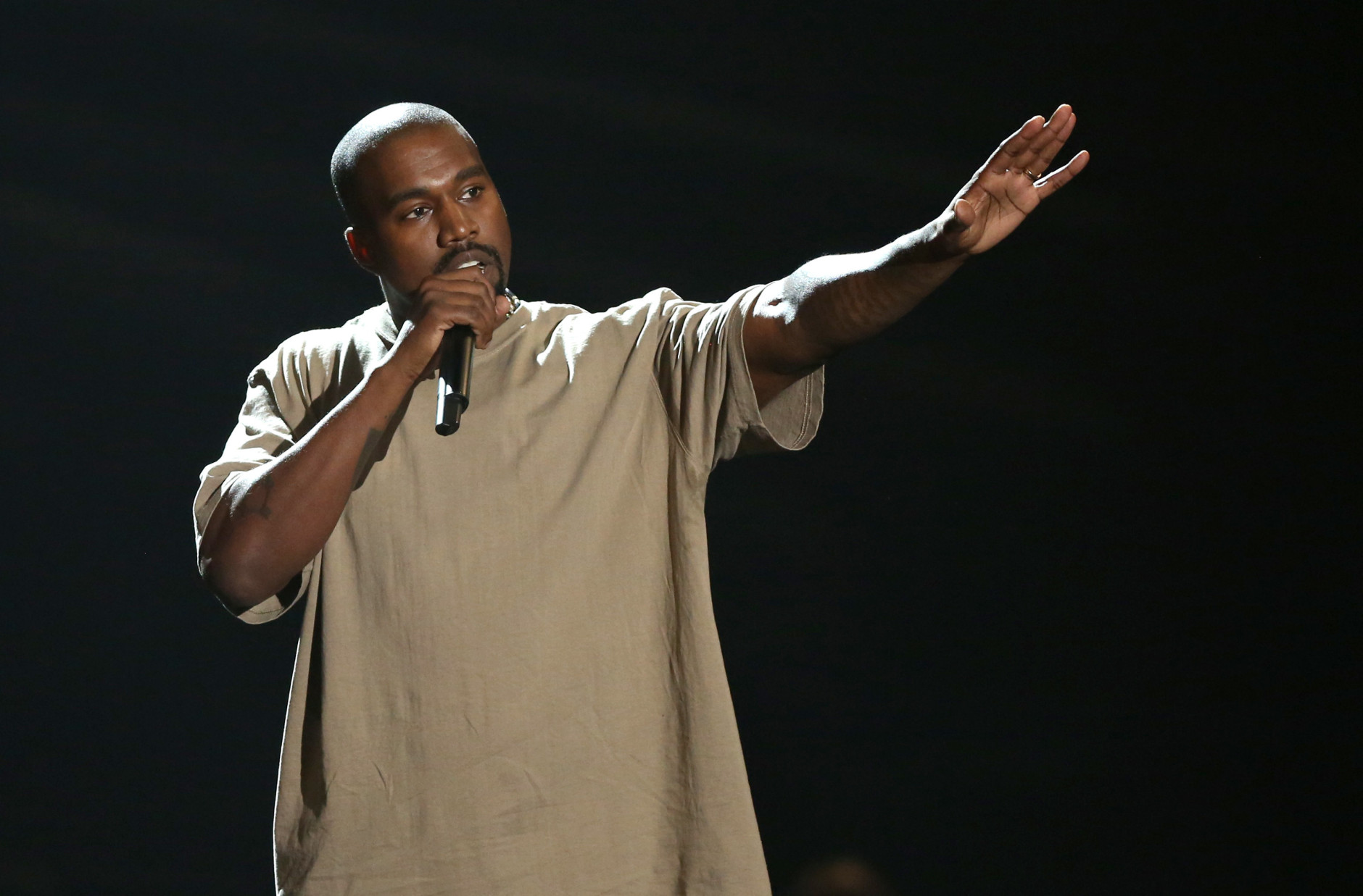 FILE - In this Sunday, Aug. 30, 2015, file photo, Kanye West accepts the video vanguard award at the MTV Video Music Awards at the Microsoft Theater in Los Angeles. After six weeks of streaming exclusively on Tidal, the Jay-Z-backed music service, Wests latest album, The Life of Pablo, was finally released to other streaming platforms like Spotify and Apple Music and put up for sale on his website. West tweeted on Feb. 15, 2016, that the album will never never never be on Apple. And it will never be for sale. (Photo by Matt Sayles/Invision/AP, File)