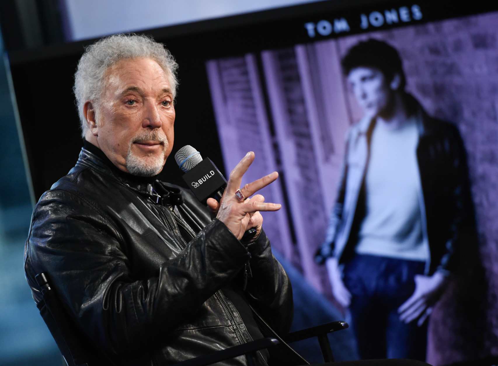 Singer Tom Jones participates in AOL's BUILD Speaker Series to discuss his new album, "Long Lost Suitcase", at AOL Studios on Wednesday, Dec. 16, 2015, in New York. (Photo by Evan Agostini/Invision/AP)