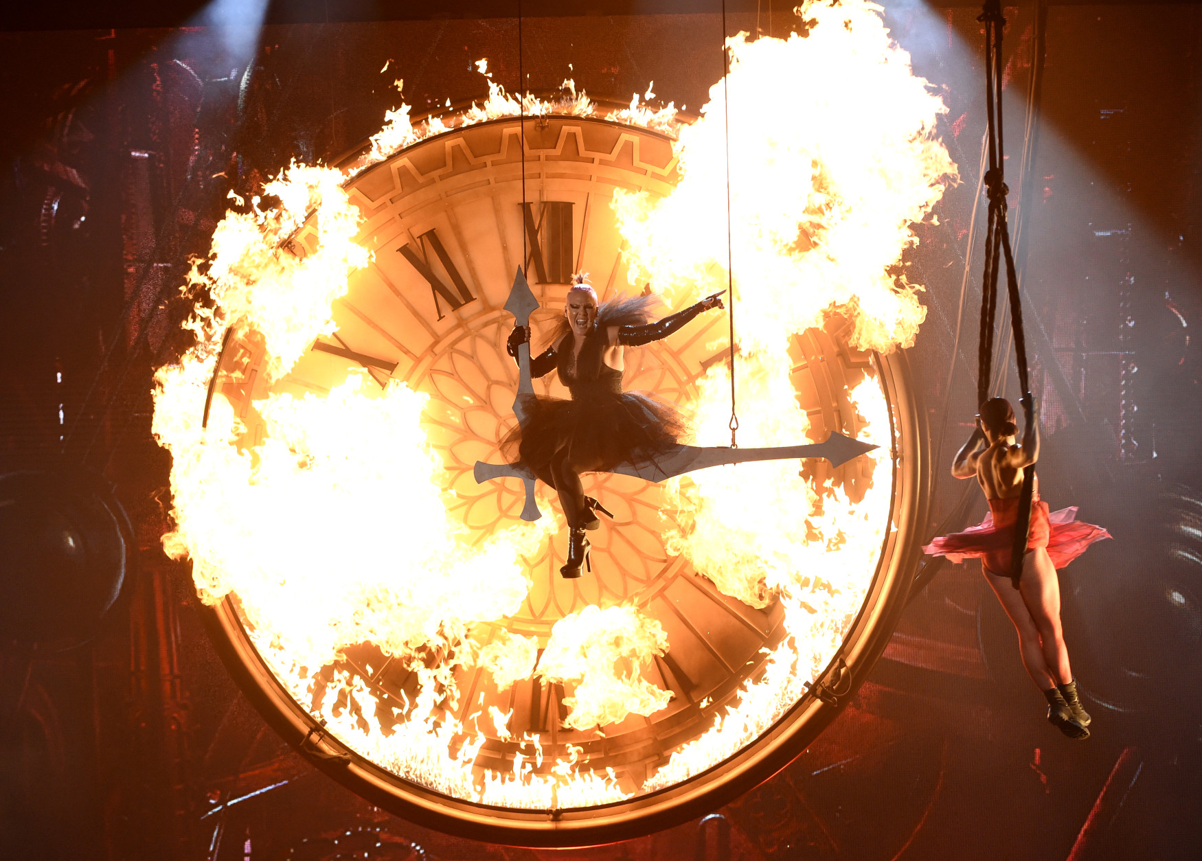 Pink performs Just Like Fire at the Billboard Music Awards at the T-Mobile Arena on Sunday, May 22, 2016, in Las Vegas. (Photo by Chris Pizzello/Invision/AP)
