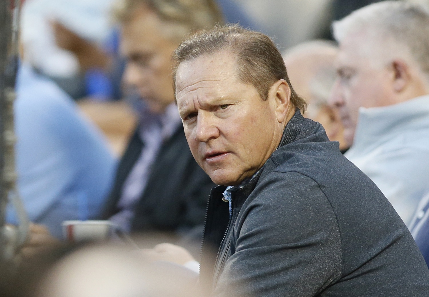 Sports agent Scott Boras attends the baseball game between the Los Angeles Dodgers and Washington Nationals, Tuesday, Aug. 11, 2015, in Los Angeles. (AP Photo/Danny Moloshok)