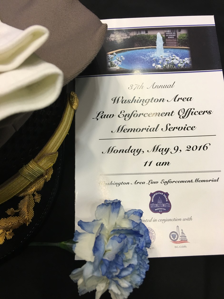 Hundreds of officers from around the region gathered in D.C. Monday for the 37th Annual Washington Area Law Enforcement Officers Memorial Service. (Photo courtesy of Montgomery County Police Captain Paul Starks.)