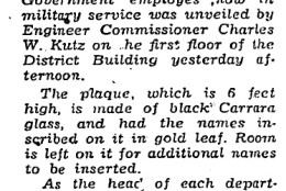 This newspaper clipping helped shed light on what the mystery plaque may have been used for. (Courtesy  Josh Gibson/D.C. Council)