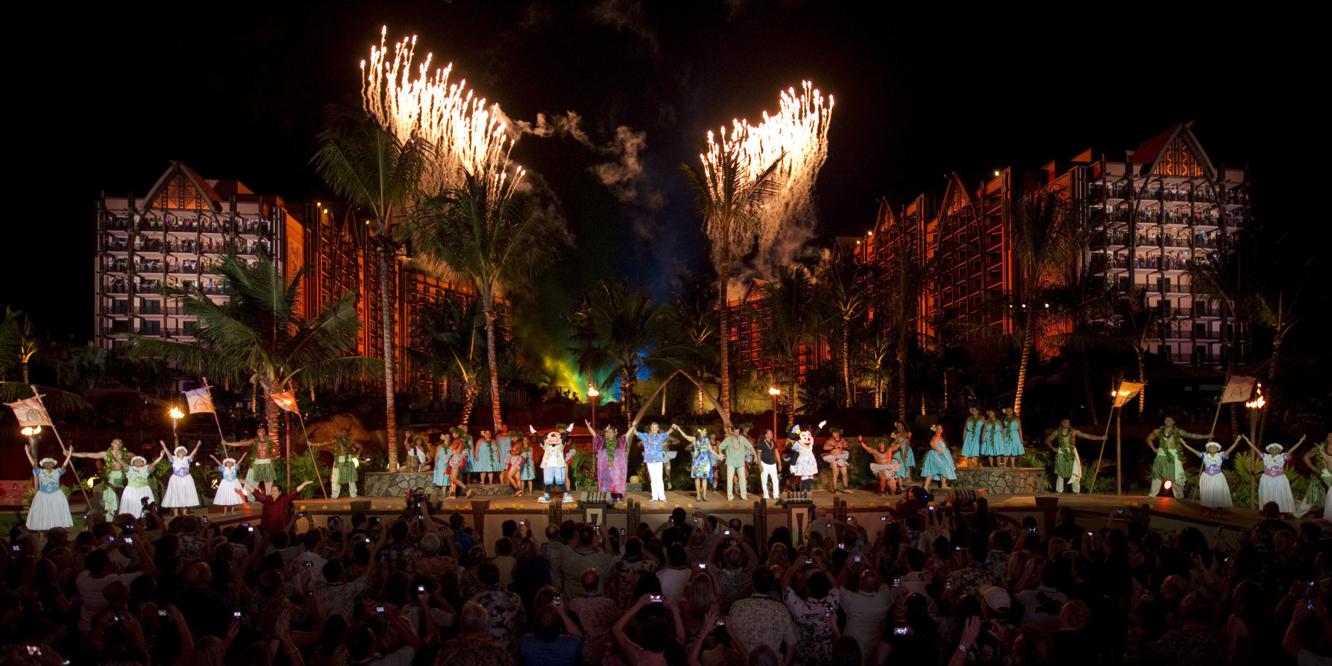 KAPOLEI, HAWAII - SEPTEMBER 22:  Bob Iger, President and CEO, The Walt Disney Company and Tom Staggs, Chairman, Walt Disney Parks and Resorts, take part in the official Grand Opening Celebration of Aulani, a new Disney Resort &amp; Spa on September 22, 2011 in Ko Olina, Kapolei, Hawaii.  With its fun recreation features and restaurants, comfortable rooms, and its combination of Disney magic with Hawaiian beauty, tradition and relaxation, Aulani offers a new way for families to vacation together on the island of Oahu. (Photo by David Roark/Disney Destinations via Getty Images)