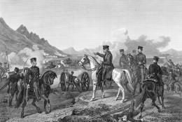 23rd February 1847:  American army general Zachary Taylor (1784 - 1850), directing his troops at the Battle of Buena Vista in Northern Mexico during the Mexican-American war. Taylor later became the 12th President of the United States although he served for little more than a year.  (Photo by Hulton Archive/Getty Images)