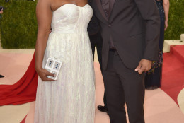Mindy Kaling (L) and Common attend the "Manus x Machina: Fashion In An Age Of Technology" Costume Institute Gala at Metropolitan Museum of Art on May 2, 2016 in New York City.  (Photo by Dimitrios Kambouris/Getty Images)
