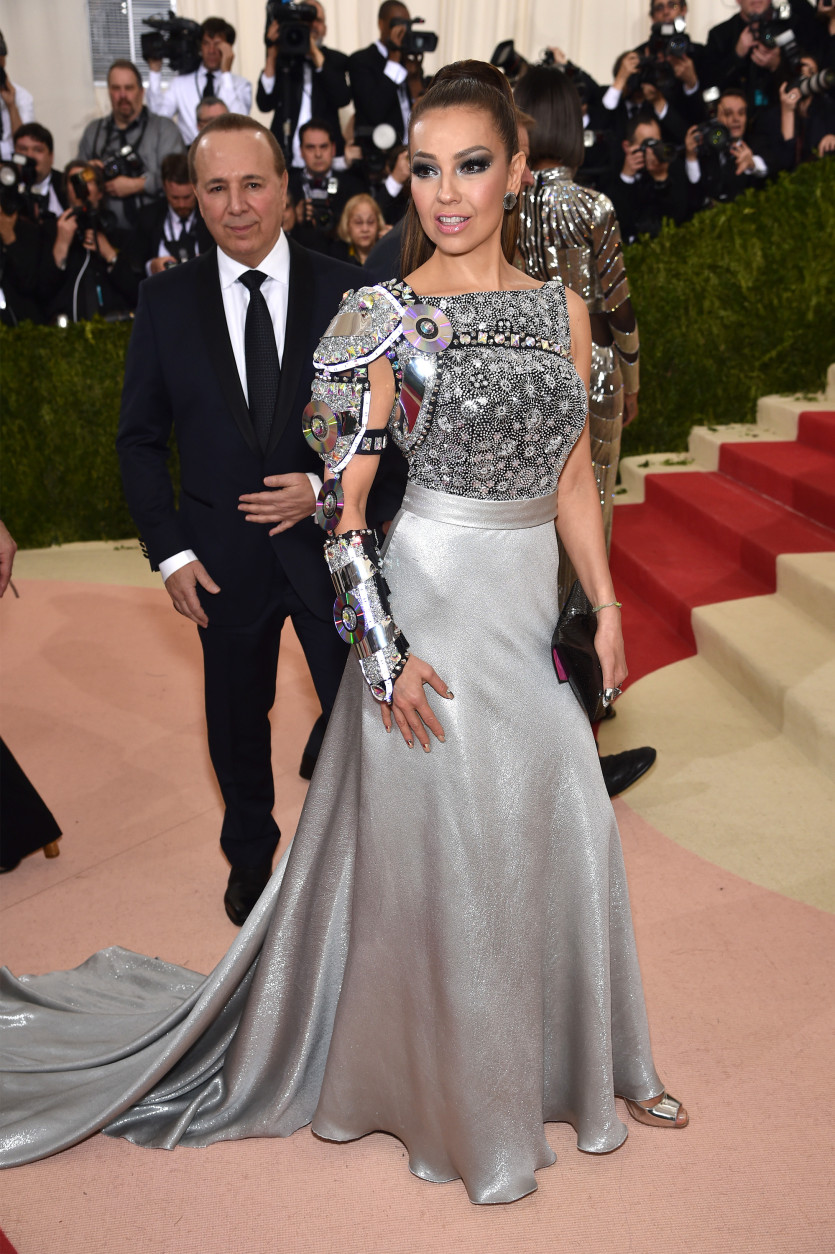 Singer Thalia attends the "Manus x Machina: Fashion In An Age Of Technology" Costume Institute Gala at Metropolitan Museum of Art on May 2, 2016 in New York City.  (Photo by Dimitrios Kambouris/Getty Images)