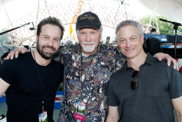 WASHINGTON, DC - MAY 28:  (L to R) Tenor Alfie Boe, Mike Love of The Beach Boys and actor Gary Sinise pose for a photo during the 27th National Memorial Day Concert Rehearsals on May 28, 2016 in Washington, DC.  (Photo by Paul Morigi/Getty Images for Capitol Concerts)