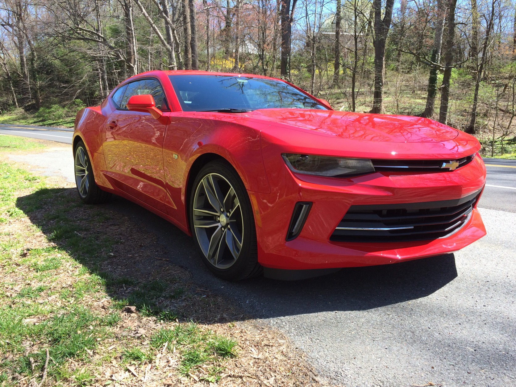 For 2016, the Camaro has been made over inside and out. What you can’t see adds to the driving pleasure: a lighter weight and slightly smaller dimensions. (WTOP/Mike Parris)