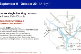 Metro's plan for Sept. 9-Oct. 20. (Courtesy Metro)