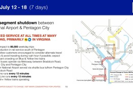 Metro's plan for July 12-18. (Courtesy Metro)