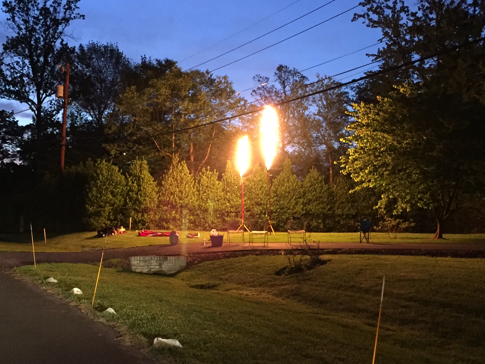 The scene of a gas leak in Potomac, Md. on Sunday, May 29, 2016. (WTOP/Dennis Foley)