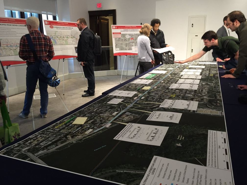 A public meeting was held May 17, 2016 on the plans to extend the District's streetcar from Union Station to Georgetown. (WTOP/Michelle Basch)
