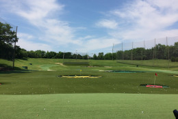 Topgolf recently renovated both the turf and the targets on its driving range, sinking a six-figure sum into improvements. (WTOP/Noah Frank)