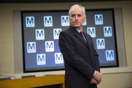 Metro general manager Paul Wiedefeld listens to a question in this  March 15, 2016, file photo. Friday he announced his plan to refurbish significant portions of the Metrorail system. The repairs will significantly reduce service for riders round-the-clock, include rush hour and weekend service, while entire stretches of track are closed or trains share a single track for weeks at a time. The yearlong repairs could begin as soon as June 4. (AP Photo/Evan Vucci)