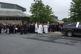 Malcom Winffel of Boyds was remembered as a hero at his funeral Thursday. (WTOP/John Aaron)