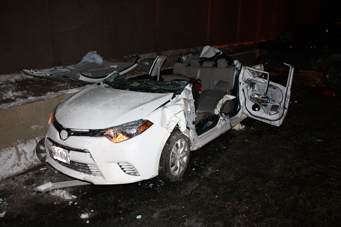 The aftermath of a Toyota that Maxmiliano Curcho slammed into while driving drunk. (Courtesy Montgomery County State's Attorney's Office)