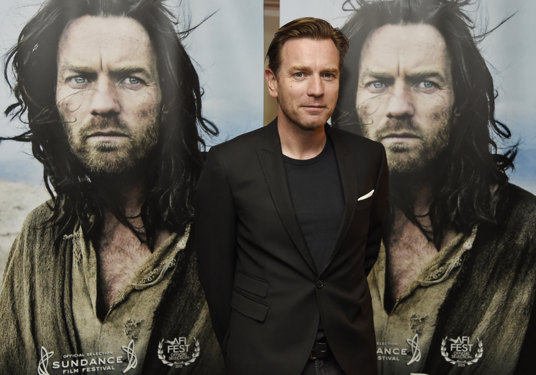 Ewan McGregor, star of "Last Days in the Desert," poses at a special screening of the film at Laemmle's Royal Theatre on Thursday, May 12, 2016, in Los Angeles. (Photo by Chris Pizzello/Invision/AP)